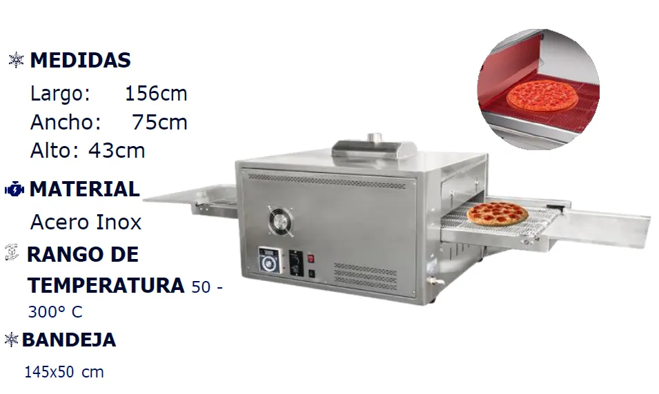 Horno de Banda para Pizza